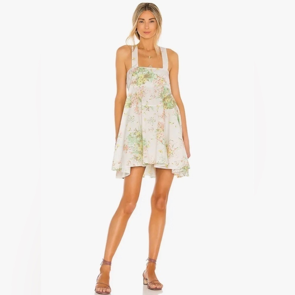Free People Women’s sundress Let The Sunshine In Printed Dress (M, Light Combo)